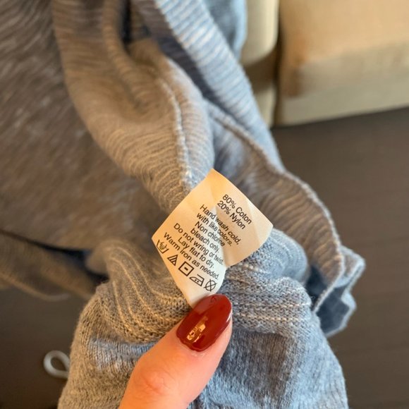 Madewell Blue White Stripe Mid-Length Cardigan - Picture 3 of 3